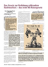 Bild Tafel 2: Das Gesetz zur Verhütung erbkranken Nachwuchses - das erste NS-Rassegesetz