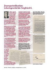 Bild Tafel 6: Zwangssterilisation: Lebensgeschichte Siegfried K.